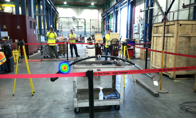 Partial discharge detected on a t-body connector with the Flir Si2-PD.